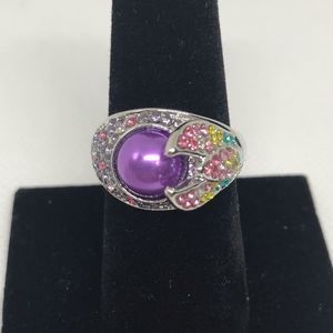 Beautiful Purple Tulip Ring Size 8